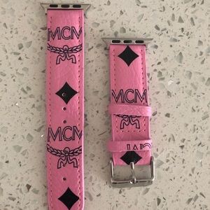 Pink Apple Watch band MCM